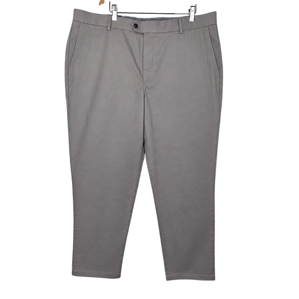 Charles Tyrwhitt Men's Ultimate Chino Pants 40x30 Gray Non-Iron Classic Fit New